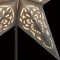 Preview: SUMITA grey /Silberglitter - Foldable glowing star, paper poinsettia with 5 points, 60 cm - Kopie